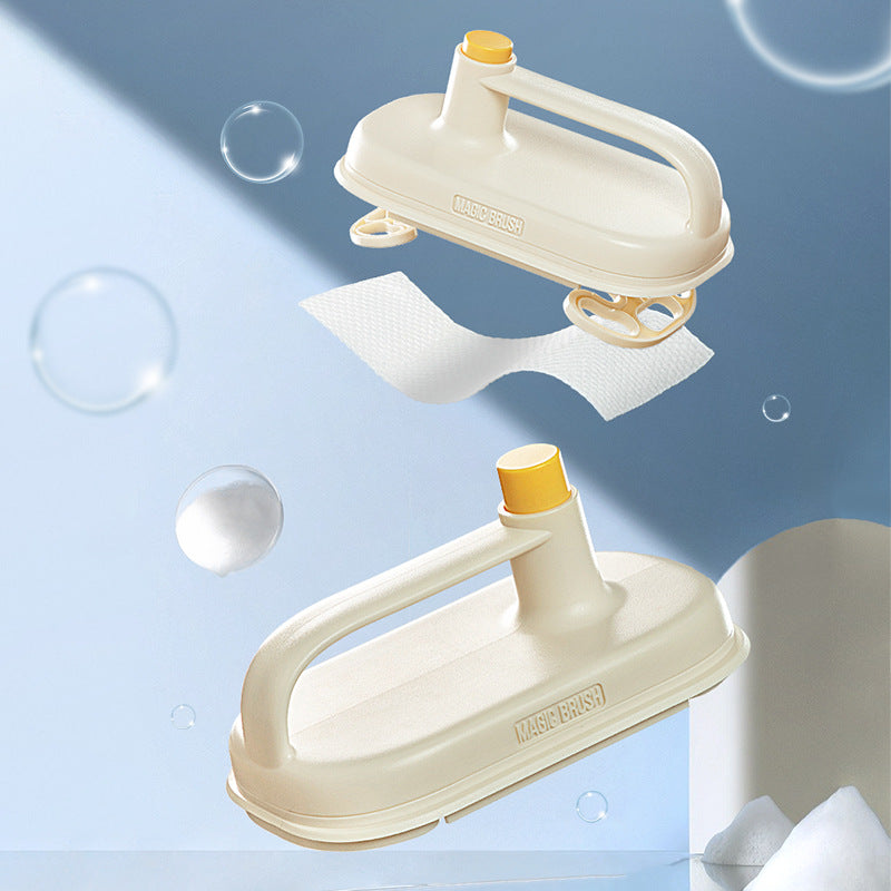 All-in-one Magic Brush, designed to tackle kitchen, bathroom, and toilet surfaces, including glass walls, handles, ceramic, and more